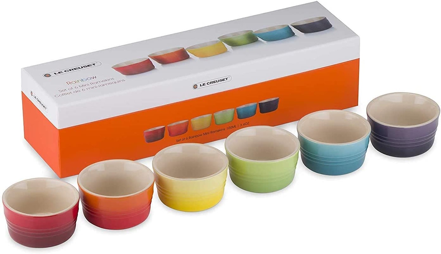 Le Creuset Set of 6 100ml Mini Rainbow Ramekin WAS £45 NOW £30.99