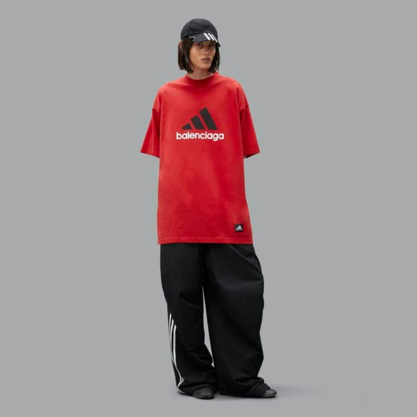 Red '90s Oversized T-Shirt