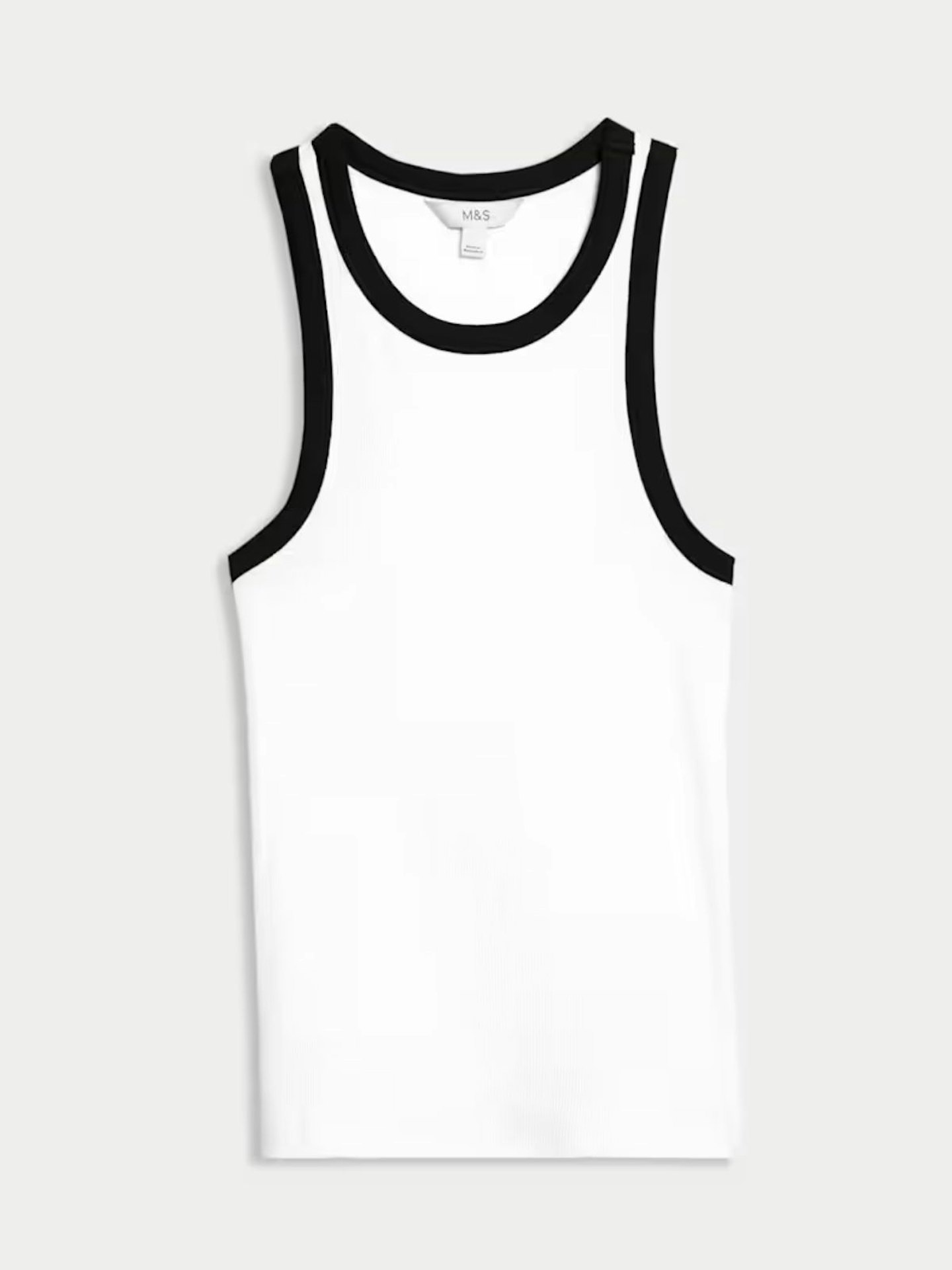 Cotton Rich Textured Racer Vest