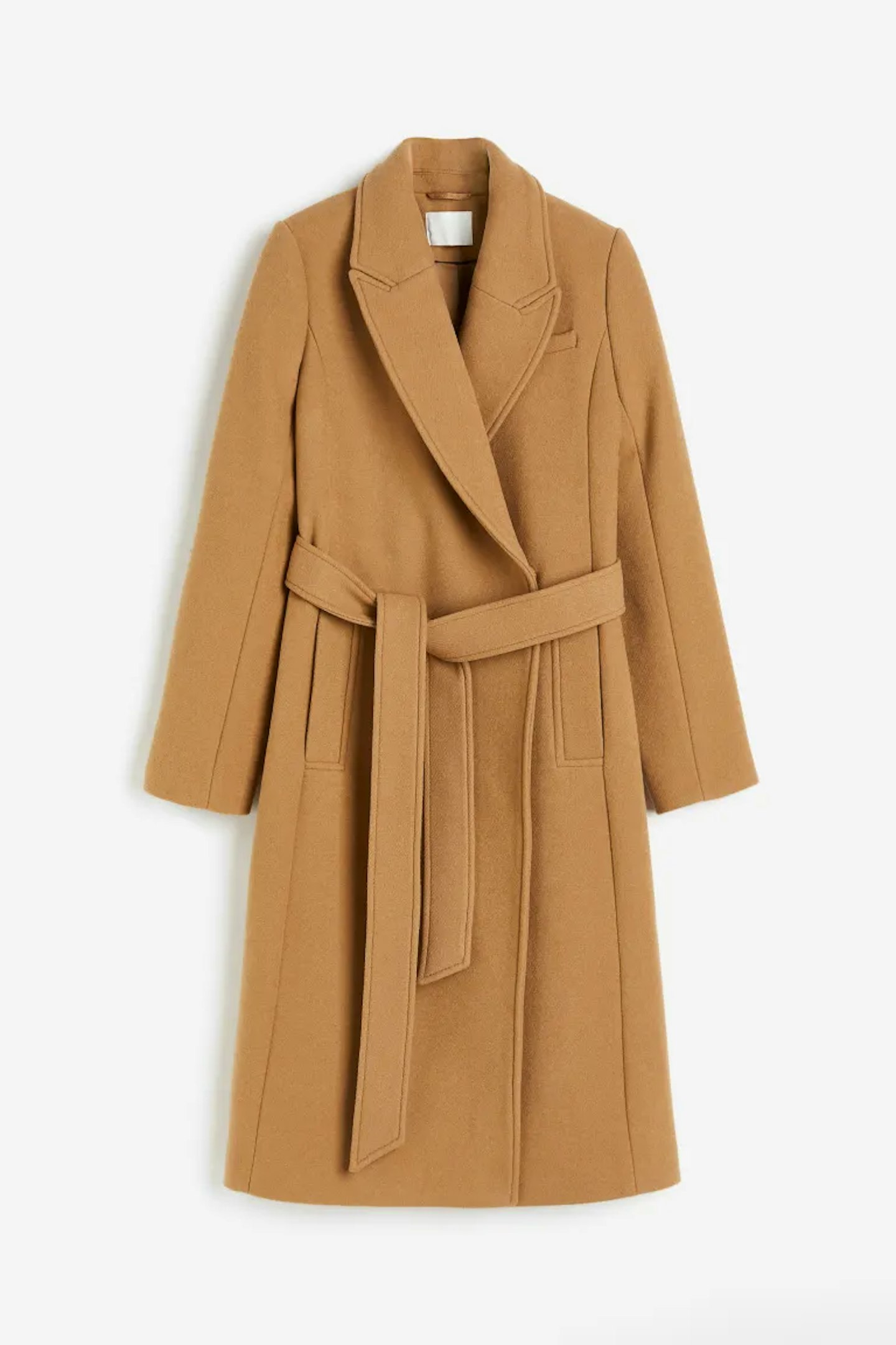 H&M, Wool-Blend Tie-Belt Coat