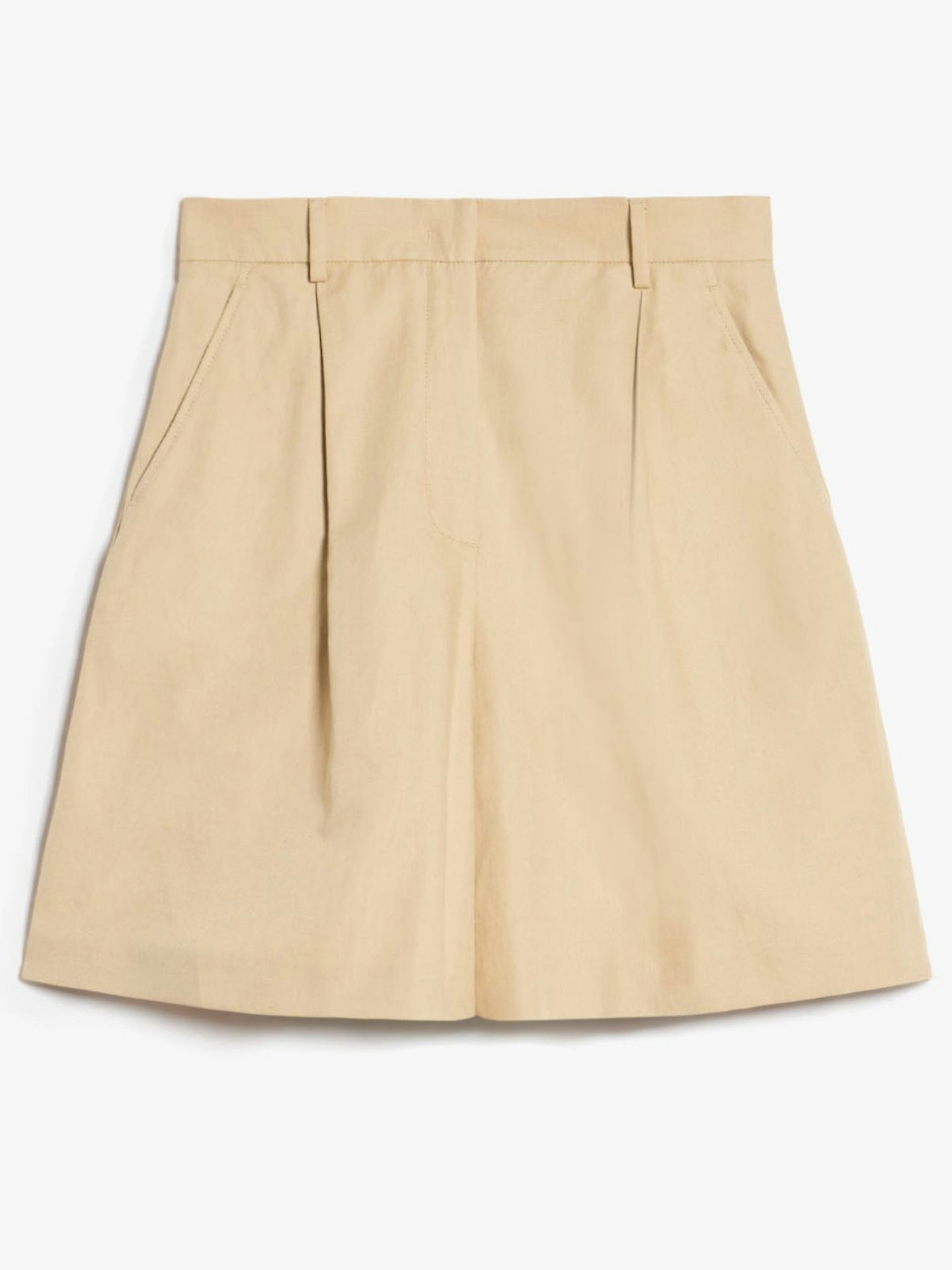 Max Mara Cotton And Linen Canvas Bermuda Shorts