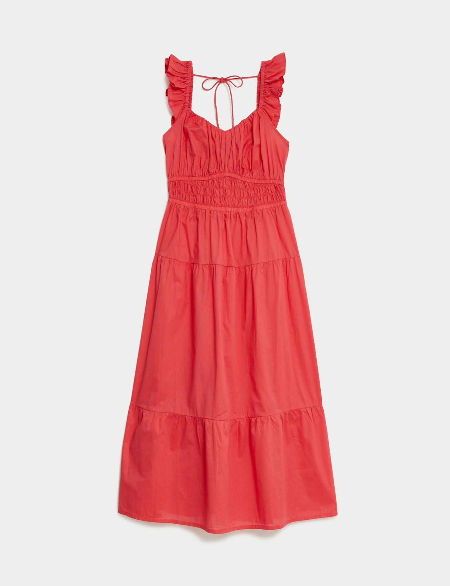 M&S, Pure Cotton Sweetheart Neckline Midi
