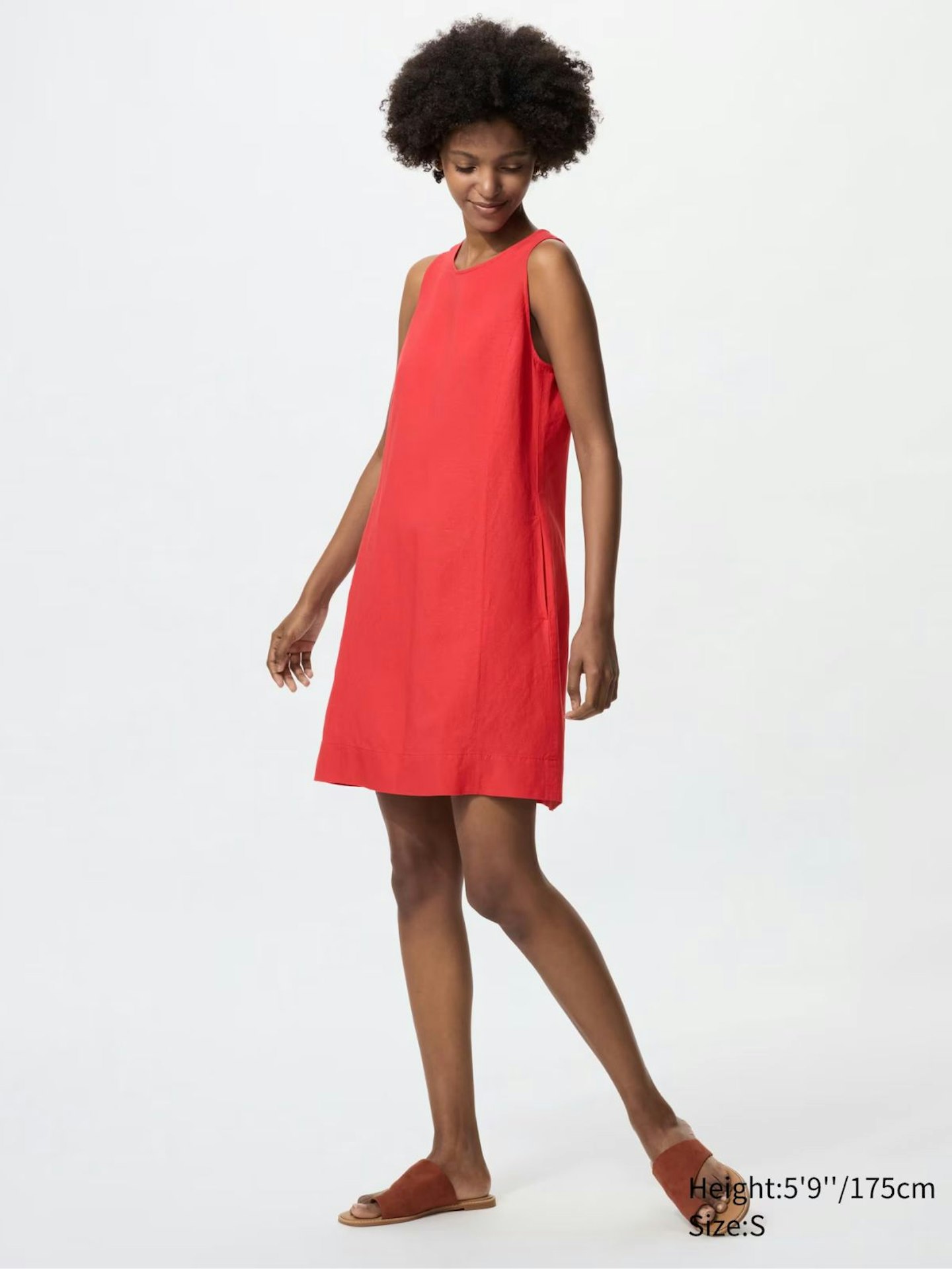 Linen Blend Mini Dress