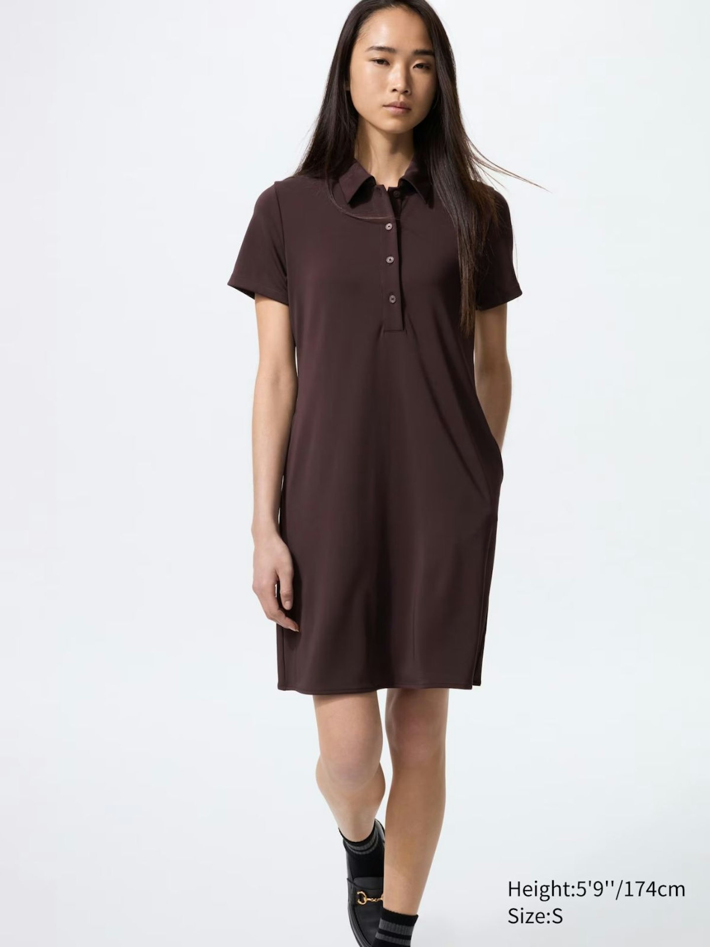 Crepe Jersey Polo Mini Dress