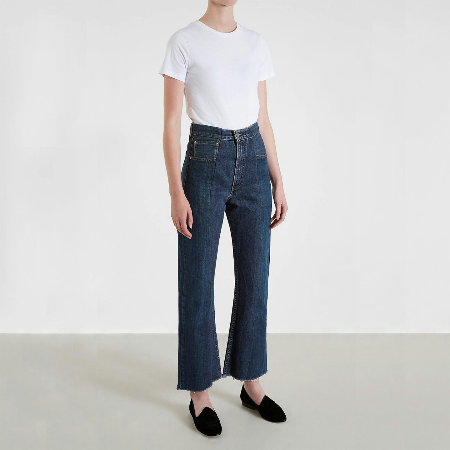 E.L.V. Denim, Dark Blue Match Flare Jeans, £285