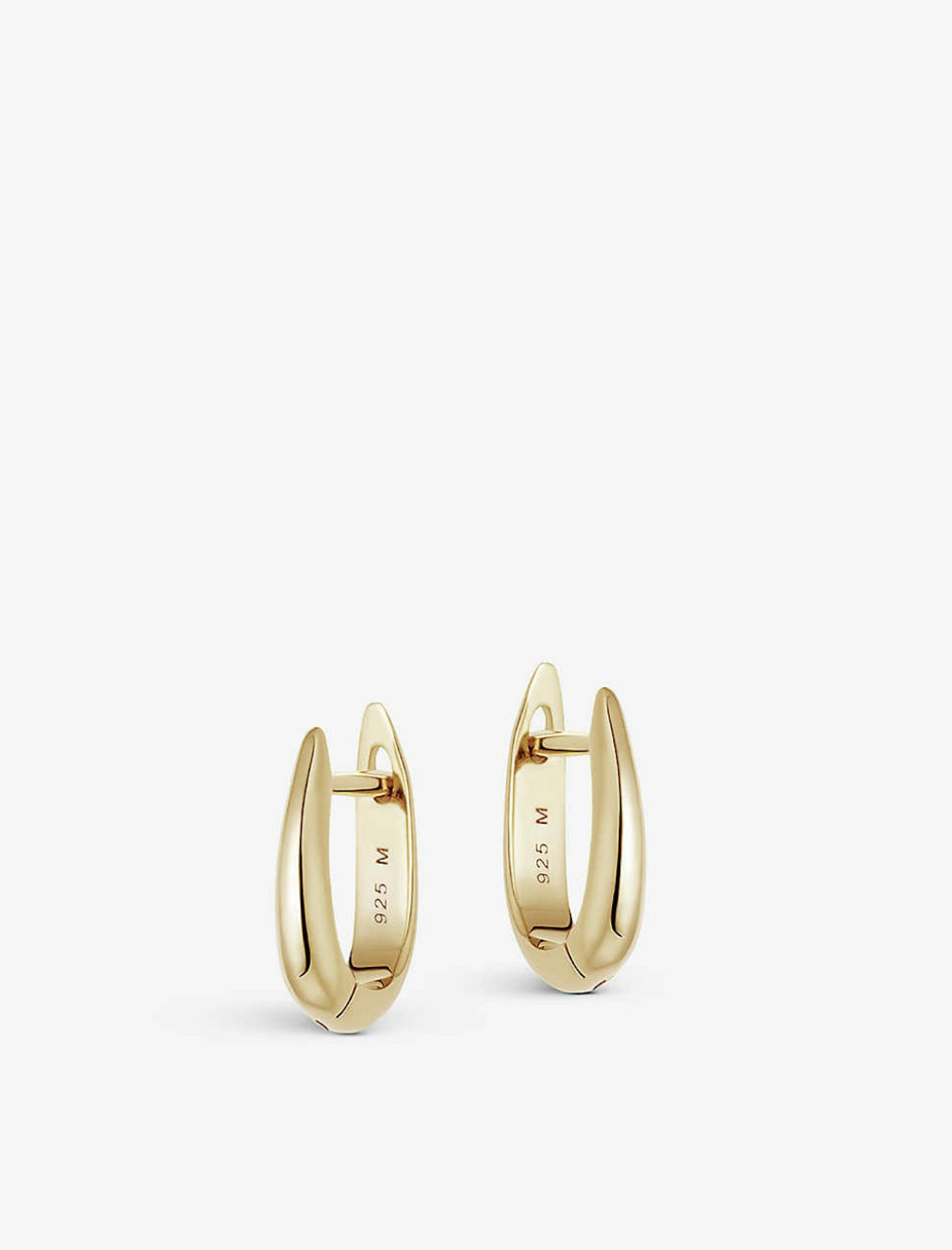 best gold jewellery under 150 Missoma, Plain Claw 18ct Gold-Plated Vermeil Sterling Silver Huggie Earrings, £60